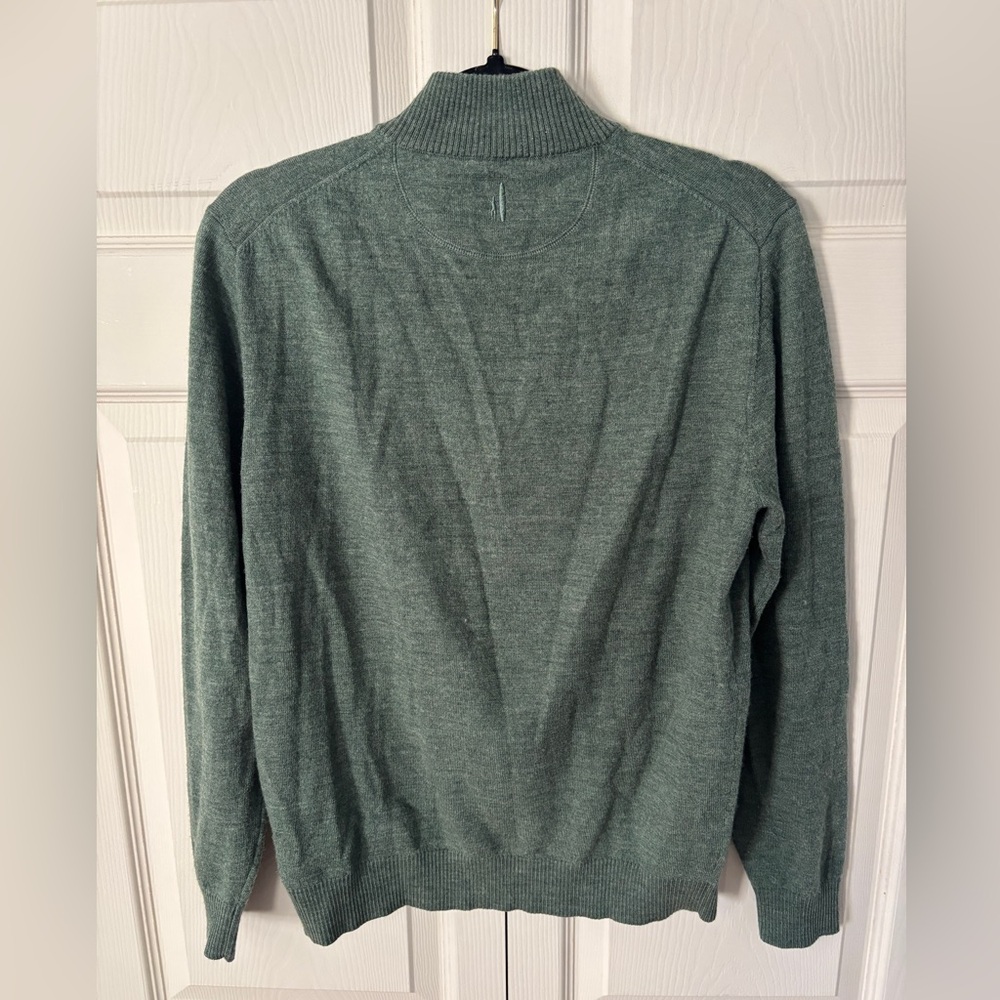 Johnnie-O Mens Raynor Merino 1/4 Zip Sweater, Moss US Size M - Picture 2 of 7